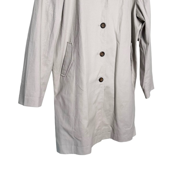 Garnet Hill | Modern Pleated Trench Coat Size 18 - Picture 4 of 10